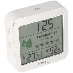 WL 1020 - Luftgütemonitor, Innenluftfeuchtigkeitsanzeige mit Quarzuhr, Anzeige der Lüftgüte durch 5 Sternsymbole in 11 Stufen