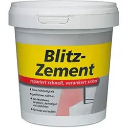 düfa Zement Blitzzement grau 1 kg Montagemörtel Mörtel Ideal für Verankerungen und Reparaturen grau