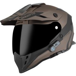 Bogotto H331 BT Tour EVO Bluetooth Enduro Helm, schwarz-braun, Größe S