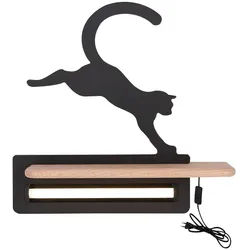 Kinderwandleuchte , Schwarz , Holz, Metall, Holzwerkstoff , Eiche , 12x29x27 cm , RoHS, Europäischer Sicherheitsstandard , Schnurschalter, einfach zu transportieren , Lampen & Leuchten, Leuchtenserien