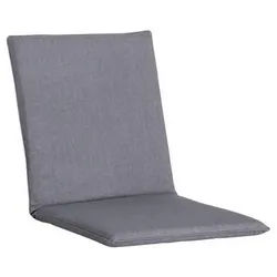 Sesselauflage , Grau , Textil , Uni , Füllung: Schaumstoff, Fleece , 49x4x97 cm , hochwertige Qualität, formstabil, für den Außenbereich geeignet, wetterfest, mittels Bändern zu befestigen , Gartenmöbel, Gartenpolster & Auflagen, Sesselauflagen