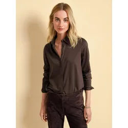 Le chemisier en 100% coton Fadenmeister Berlin marron