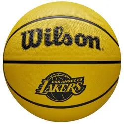 Wilson Basketball NBA Basketball TEAM TRIBUTE, mit verschiedenen Vereinslogos gelb