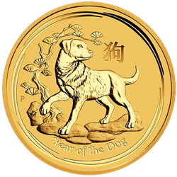 1/4 Unze Gold Lunar II Hund 2018