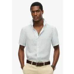Superdry für Herren. M4010937A Urlaubsshirt blau (M), Lässig, Leinen, Kurzarm