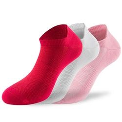 Lenz Performance Sneaker Tech Socken, weiss-rot-pink, Größe 35 36 37 38