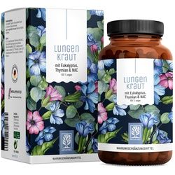 Lungenkraut Komplex mit Eukalyptus, Thymian & NAC - 120 Kapseln Vegan Naturtreu® 73,8 g