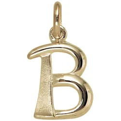 JOBO Buchstabenanhänger Anhänger Buchstabe, 375 Gold gelb|goldfarben