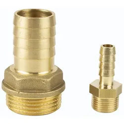 Messing Gewinde-Fitting Schlauchanschluss - schwere Ausführung (Ausführung: 1 1/2''AG - L=50mm )