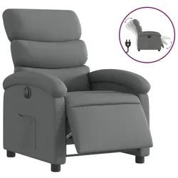 vidaXL Relaxsessel, Sessel Elektrisch Dunkelgrau Stoff