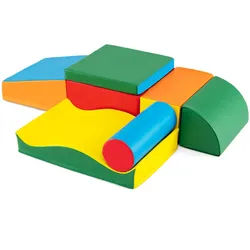 Costway Schaumstoffblock Farbig (7-teilig) , Multicolor , Leder , 40x20x40 cm , Spielzeug, Lernspiele