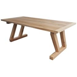 Casa Padrino Esstisch Luxus Massivholz Esstisch - Eiche - 200 cm x 100 cm x H78 cm - Schwere Ausführung