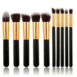 Uniq technique Pro 10 Teile Make up pinsel set Black/Gold Pinsel 1 St schwarz