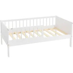 Ml-Design Kinderbett 70x140 cm Weiß , Holzwerkstoff , Rechteckig , 70x140 cm , Babymöbel & Kindermöbel, Kinderzimmer & Jugendzimmer, Kinderbetten