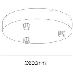 Ceiling Base Ø200/3 Pendelleuchten Schwarz - Light-Point