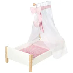 Roba Puppenstandbett Scarlett , Weiß , Holzwerkstoff , Herz/Romantik , 30x60x52 cm , Spielzeug, Kinderspielzeug, Puppen & Puppenzubehör, Puppenzubehör