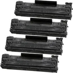 4 Kompatible Toner ersetzt Canon 712 Multipack schwarz