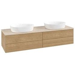 Villeroy & Boch Antao Waschtischunterschrank 1600x360x500mm L28113HN mit Beleuchtung mit Struktur FK/AP: HN/3