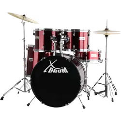 XDrum Semi 20" Studio Schlagzeug Lipstick Red inkl. Schule