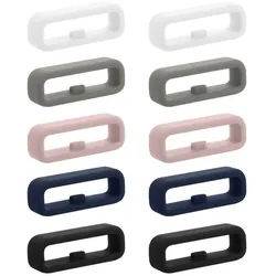 kwmobile Uhrenarmband 10x Smart Watch Band Halterung für 20mm Smartwatch Strap (Universal), Bandschlaufe für Fitness Tracker und Smart Uhr aus Silikon bunt