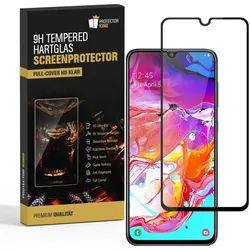 1x 9H Panzerglas für Samsung Galaxy A10 FULL COVER Displayschutz Schutzglas Hartglas Schutzfolie Panzerfolie KLAR Tempered echtes Displayglas Glasfolie Displayfolie Folie Transparent