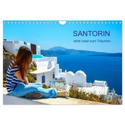 CALVENDO Wandkalender Santorin - eine Insel zum Träumen (Wandkalender 2026 DIN A4 quer), CAL 29.7 cm x 1 cm x 21.0 cm
