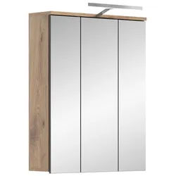 Spiegelschrank MASON Grau/ Eichefarben ca. 60x77x37 cm