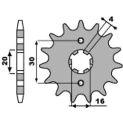 PBR Standard Stahlkettenrad 717 - 520, Größe 10 mm