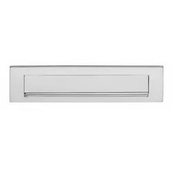 Intersteel Briefeinwurf, rechteckig, Messing, chromfarben - silberfarben