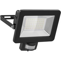 Goobay LED-Außenstrahler, 50 W, mit Bewegungsmelder - mit 4250 lm, neutralweißem Licht (4000 K), PIR-Sensor mit ON-/ OFF-Funktion und M16-Kabelverschraubung, für den Außeneinsatz geeignet (IP44)