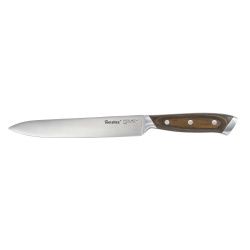 Metaltex Heritage Tranchiermesser, Fleisch Messer mit robustem Griff aus Pakka Holz, 1 Stück, Länge: 33 cm