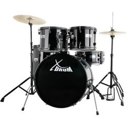 XDrum Rookie 22" Standard Schlagzeug Komplettset Black inkl. Schule