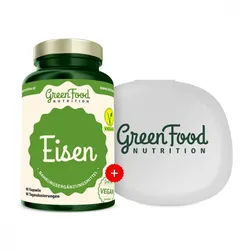 GreenFood Nutrition Eisen + Kapselbehälter Kapseln 60 St