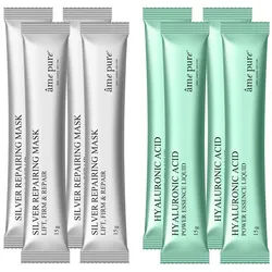 âme pure Jelly Glow Rubber Mask - Silber 4 St
