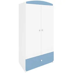 Raumhirsch Furniture Kinderkleiderschrank Basic , Blau , Holzwerkstoff , Rechteckig , 90x175x52 cm , Babymöbel & Kindermöbel, Babyzimmer, Babykleiderschränke