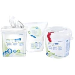 Schülke wipes safe&easy Desinfektionstücher, Feuchttücher für den Einsatz von schülke safe&easy Spenderbox, 1 Karton = 6 Rollen á 111 Tüchern, "bag system"