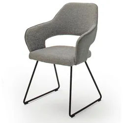 MCA furniture Esszimmerstuhl 2er Set Kufenstuhl Newcastle, melange (2er-Set) grau