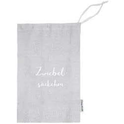 Eulenschnitt Einkaufsbeutel Zwiebelsäckchen aus Leinen grau