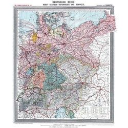 Historische Karte: Deutsches Reich - Deutschland Um 1903 (Plano) Karte (im Sinne von Landkarte)