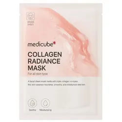 Medicube Gesichtsmaske Collagen Lifting Mask – straffende Kollagen-Tuchmaske mit Triple Collagen Complex, Panthenol & Allantoin – feuchtigkeitsspendend, beruhigend & aufhellend – für glatte, elastische & gepflegte Haut weiß