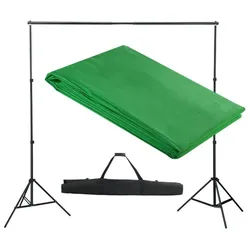 vidaXL Fotostudio-Box 300 x 300 cm Fotohintergrund-System 300x300 cm Grün Fotostudio grün