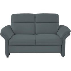 Beldomo Premium 2-Sitzer-Sofa , Blau, Grau , Leder , Echtleder , Rindleder , 170x96x92 cm , Goldenes M , Fußauswahl, Lederauswahl, planbar, Hocker erhältlich, Rücken echt, Typenauswahl , Wohnzimmer, Sofas & Couches, Sofas, Ledersofas