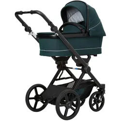 Hartan Kinderwagenset , Dunkelgrün , Textil , 3-teilig , 58x116x96 cm , Grüner Punkt, EN 1888, UV 50+, AZO-frei, Made in Germany, Made in EU, Made in Europe , Feststellbremse, Fußstütze abklappbar, Federung, kugelgelagerte Räder, Verdeckung abnehmbar, 5-Punkte-Gurt, für Babyschale geeignet, Griff in Lederoptik, Sitz umsetzbar, Reflektorstreifen, abnehmbarer Schutzbügel,5-Punkt-Gurt, Gurtschoner, Schutzbügel abnehmbar, Verdeck abnehmbar, Sitz umsetzbar, Sportsitz mit verlängertem Verdeck , Baby on Tour, Kinderwagen, Kombikinderwagen
