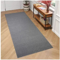 Tapiso Küchenläufer MONO, rechteckig, Höhe: 6 mm, Indoor & Outdoor, pflegeleicht, strapazierfähig, modern grau 120 cm x 350 cm x 6 mm