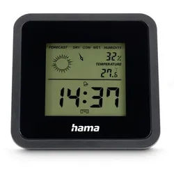 Hama Hygrometer Hama Borneo Thermo-/Hygrometer Schwarz 00185890 schwarz
