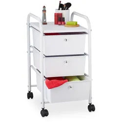 Relaxdays Badrollwagen , Kunststoff, Metall , 33x60x39 cm , Haushalt & Kleinelektro, Wäschepflege, Wäschekörbe & Wäschetonnen