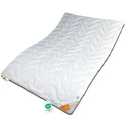 Garanta Sommerbettdecke Sommerbett Steppbett Sommerdecke Klimafaser Hallo Wach 155x220 60°, Füllung: 100% Klimafaser, Softpolyester, Bezug: Microfaser, Öko-Test-Auszeichnung weiß