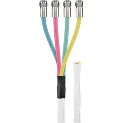 Goobay 80 dB Quattro Koax-Antennenkabel-Set, doppelt geschirmt, CCS - doppelt geschirmtes CCS-Kabel für den Quattro LNB-Anschluss inkl. 4x F-Stecker