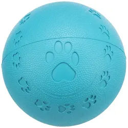 TRIXIE Tierball Spielball mit Pfotenabdruck, Quietscher Ø 9 cm
