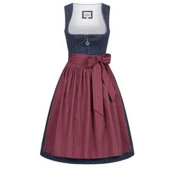 Nübler Trachtenkleid Midi Dirndl Gesr in Dunkelblau von Nübler blau 44